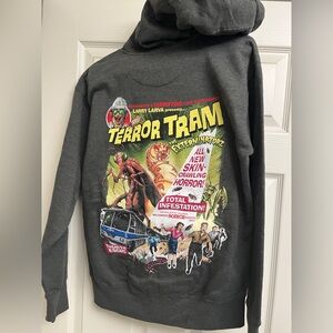 Halloween Horror Nights Terror Tram team member hoodie size small.